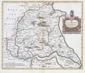 1722 Antique Map THE EAST RIDING OF YORKSHIRE by Robert Morden (LM20-33)