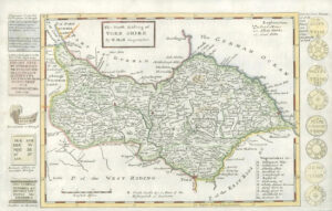 1733 - Rare Antique Map YORKSHIRE NORTH RIDING by Herman Moll Hand Coloured (42)