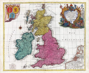c1750 Large Map LA GRANDE BRETAGNE British Isles Scotland Ireland Lotter (HM5)