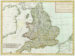 c1780 Original Antique Map - ENGLAND Isles Britanniques Angleterre TARDIEU (LM6)