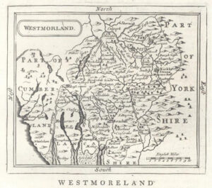 c1780 Original Antique Map WESTMORELAND by John Seller / Francis Grose (GR)