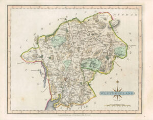 1793 Original Antique map of WESTMORELAND by John Cary (LSM86)