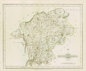 1793 Original Antique MAP of 'WESTMORELAND' Westmorland by John Cary (CM2/37)