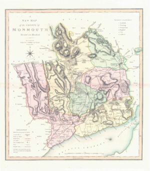 1804 Large Antique Map MONMOUTHSHIRE WALES by C Smith (SM2/2)