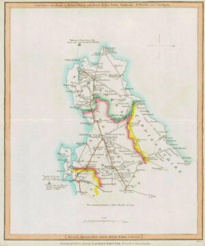 1806 Antique Road Map WALES CARDIGANSHIRE PEMBROKESHIRE CAERMARTHENSHIRE (14)