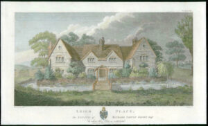 1810 Original Antique Print - SURREY LEIGH PLACE Richard Caffyn Dendy (GC3/73)