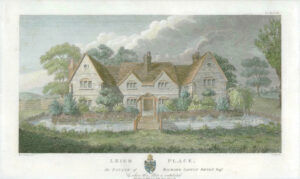 1810 Original Antique Print - SURREY LEIGH PLACE Richard Caffyn Dendy (GC3/73)