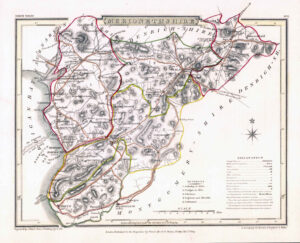 1816 Original Antique Map WALES MERIONETHSHIRE original colour (ET-55)