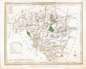 1816 Original Antique Map WALES RADNORSHIRE original colour (ET-57)