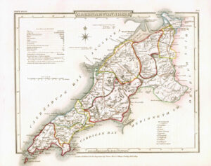 1816 Original Antique Map WALES CAERNARVONSHIRE original colour (ET-50)
