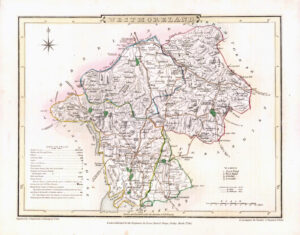 1816 Original Antique Map WESTMORELAND original colour (ET-40)