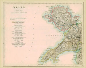 1842 - Original Antique Map of WALES NORTH WEST ANGLESEA by Fisher (36)