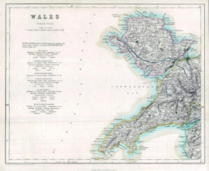 1842 Engraved Map of WALES (North West) by Fisher (FM2/36)