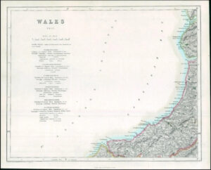 1842 Engraved Map of WALES (West) by Fisher (FM2/34)