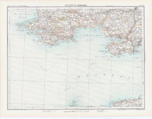 c1885 Large Map ENGLAND WALES SECTION XX PEMBROKE Gower Bartholomew (RA38)