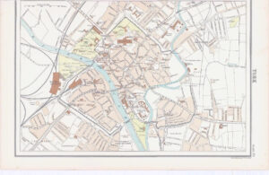 c1885 Map ENGLAND - YORK Yorkshire Bartholomew (RA74)