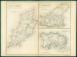 c1820 - Antique Map BRITISH ISLES Chapman Hall outline hand colour (CP26-M)