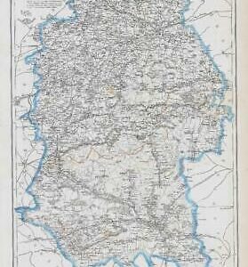 1863 Large Antique Map WILTSHIRE by Edward Weller (DA110)