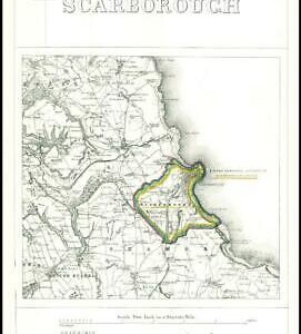 1868 North Yorkshire Boundary Commission Ordnance MAP PLAN SCARBOROUGH (BC146)
