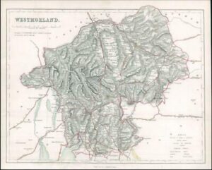 1842 Engraved Map of WESTMORELAND by Fisher (FM2/39)