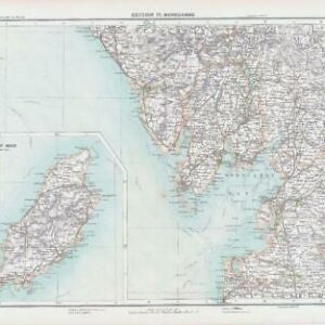 c1885 Map ENGLAND - SECTION IV MORECAMBE Isle of Man Bartholomew (RA20)