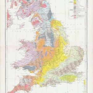 c1885 Large Map ENGLAND WALES GEOLOGICAL FEATURES Bartholomew (RA7)