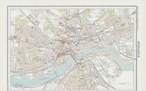 c1885 Map ENGLAND - NEWCASTLE Bartholomew (RA70)