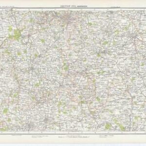 c1885 Large Map ENGLAND - SECTION XVII WARWICK Worcester Bartholomew (RA35)