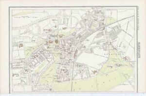 c1885 Map ENGLAND - HARROGATE Yorkshire Bartholomew (RA68)