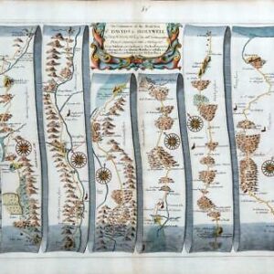 1675 ST DAVIDS to HOLYWELL Road Map Wales Tal-y-bont Machynlleth Ruthin OGILBY