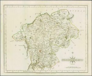 1793 Original Antique MAP of 'WESTMORELAND' Westmorland by John Cary (CM2/37)