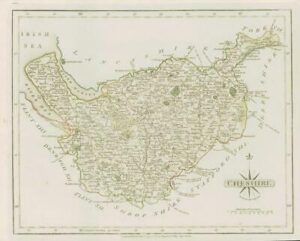 1793 Original Antique MAP of 'CHESHIRE' by John Cary (CM2/5)