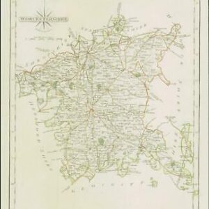1793 Original Antique MAP of 'WORCESTERSHIRE' by John Cary (CM2/39)