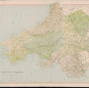 1865 - Original Antique Map of "SOUTH WALES" Cardigan Bay (NG6)