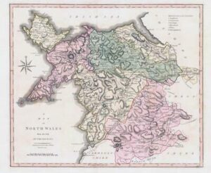 1800-10 Large Engraved Map of NORTH WALES by John Cary Original Colour (CL31)