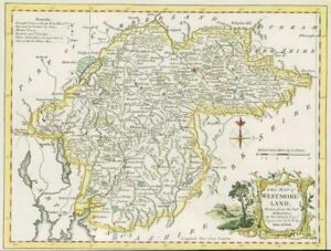 1764 Original Antique Map - WESTMORLAND by Thomas KITCHIN Westmoreland (38)