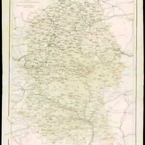 1865 - Original Antique Map of "WILTSHIRE" by W Hughes (NG10)