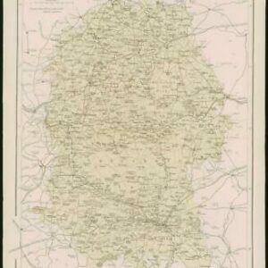 1868 - Original Colour Antique Map of WILTSHIRE by W Hughes (FC23)