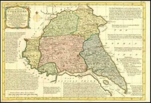1777 Antique Map EAST RIDING YORKSHIRE Emanual Bowen Divided Wapentakes (BCM42)