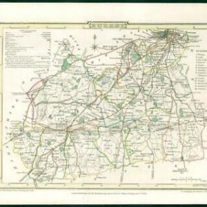 1808 - Original Antique Map of SURREY by J Roper hand coloured (bm20)
