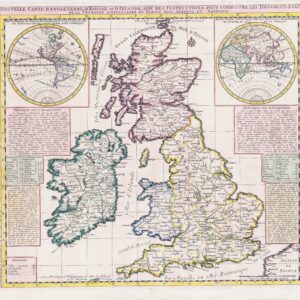 1719 Antique Map ENGLAND WALES SCOTLAND IRELAND by Chatelain (HAC)