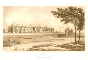 1821 Antique Aquatint print THORNDON Suffolk(TOC33)