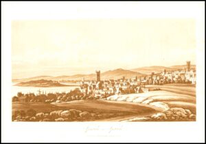 1821 Antique Aquatint print IPSWICHE Ipswich Suffolk (TOC37)