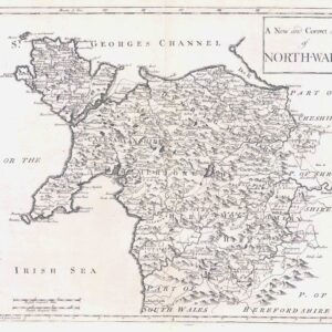 1722 A NEW AND CORRECT MAP OF NORTH WALES by Robert Morden (GSM34)