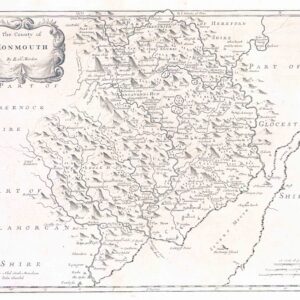 1695 1st issue Antique Map MONMOUTH Monmouthshire Wales Robert Morden (GSM36)