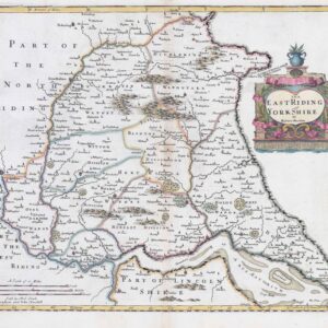 1722 Antique Map THE EAST RIDING OF YORKSHIRE by Robert Morden (LM20-33)