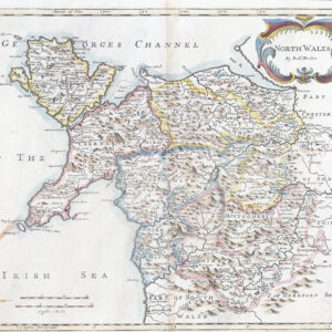 1695 1st Edition NORTH WALES original antique Map by Robert Morden (LM30-15)