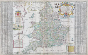 c1710 THE SOUTH PART OF GREAT BRITAIN CALLED ENGLAND WALES Map Moll (LM32-28)