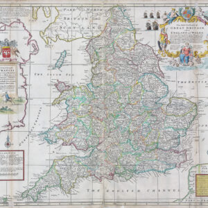 c1710 THE SOUTH PART OF GREAT BRITAIN CALLED ENGLAND WALES Map Moll (LM32-28)