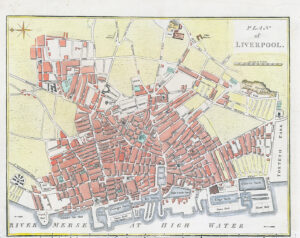 1795 Original Antique MAP PLAN OF LIVERPOOL by J Stockdale